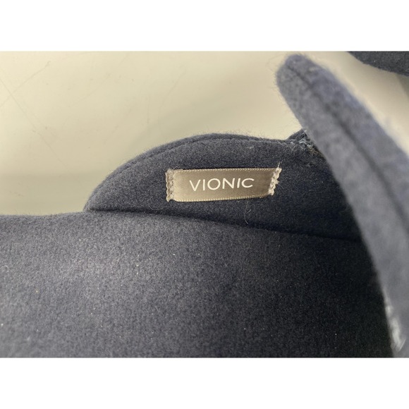 Vionic Slipper Shoes Womens 7 Blue Gemma II Mule Slide Flannel J0892F6401 - Picture 8 of 8